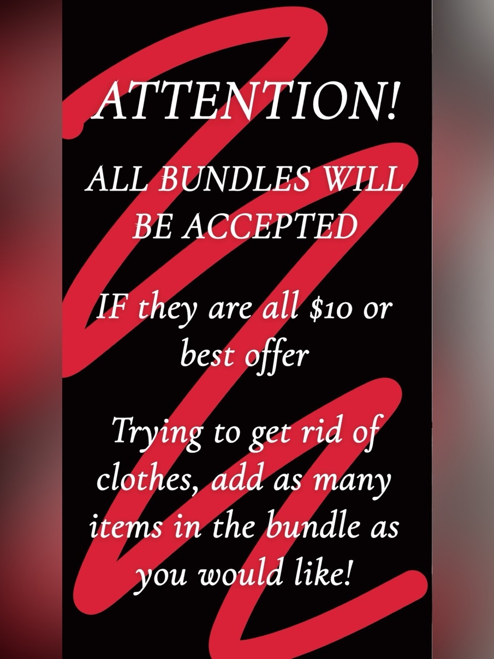 Sale Announcement Graphic - Black & Red Text Art